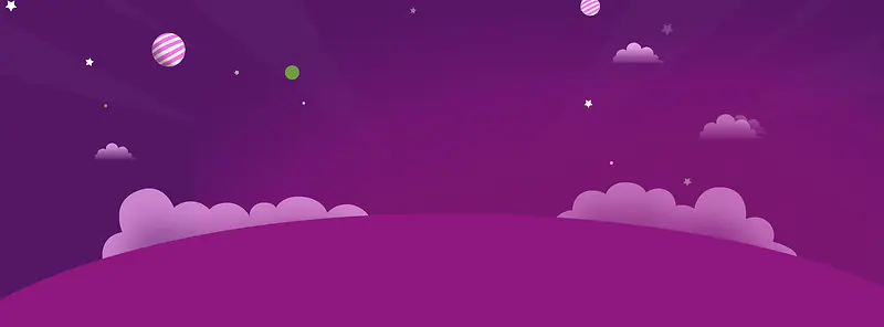 紫色夜空扁平背景模板