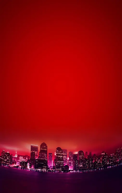 城市红色喜庆背景