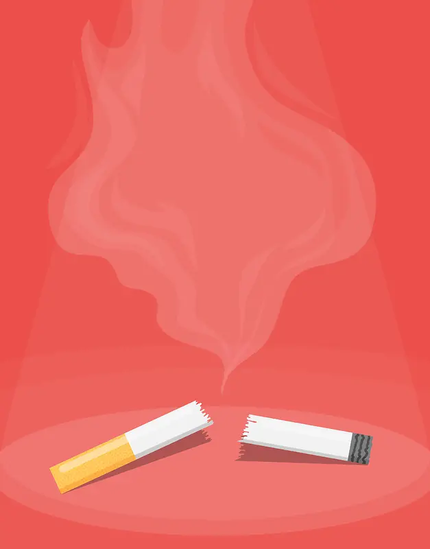 卡通手绘世界无烟日禁烟主题海报背景素材