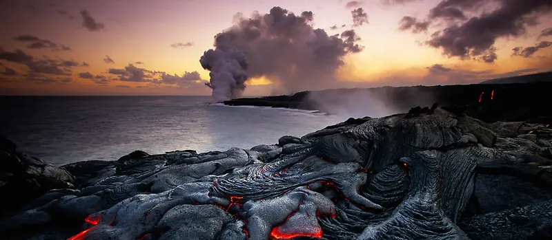 火山自然美丽风景banner