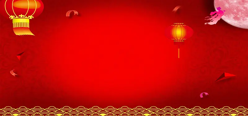 中秋佳节中国风红色背景banne-300