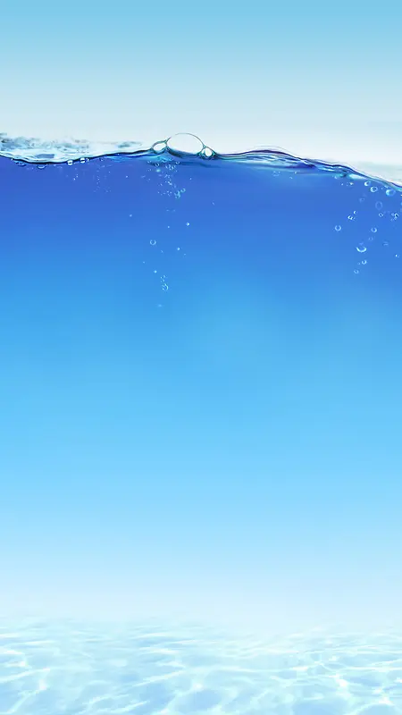 蓝色海水海底世界夏季H5背景
