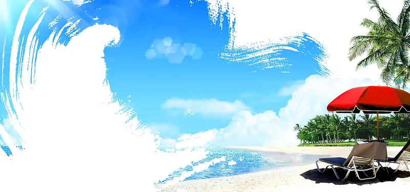 浪漫海滩背景