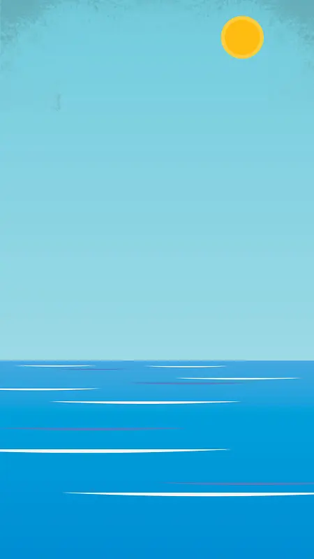 蓝色扁平海洋矢量背景图