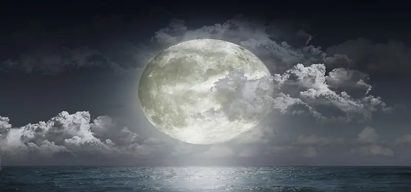 摄影晚上月亮背景