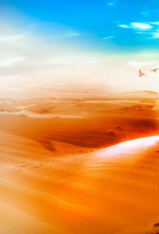 橙色沙漠大气H5背景