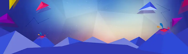 蓝色扁平背景素材