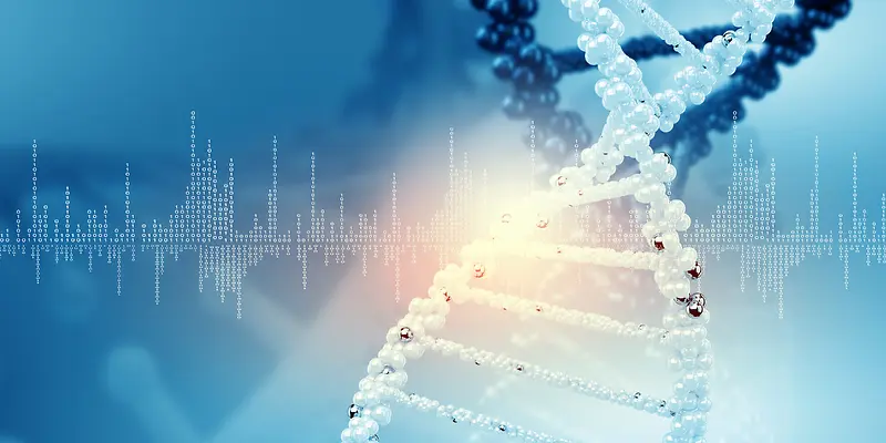 渐变DNA结构海报背景