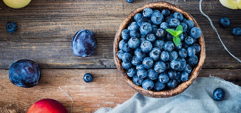 蓝莓水果背景图
