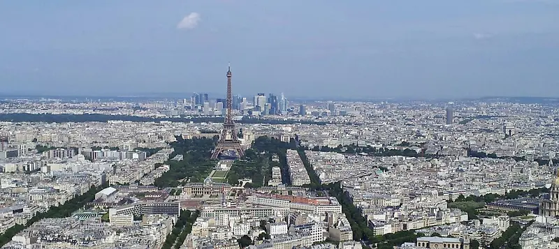 鸟瞰巴黎背景