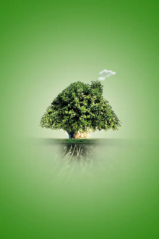 公益环保树海报背景素材