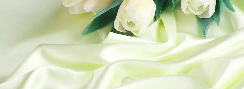 绿色花朵丝绸
