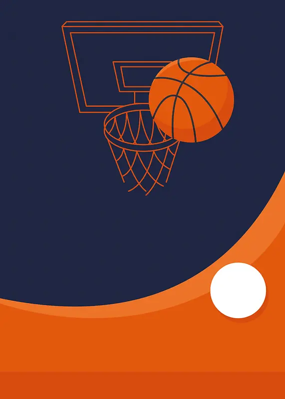 手绘卡通篮球球赛宣传海报背景素材