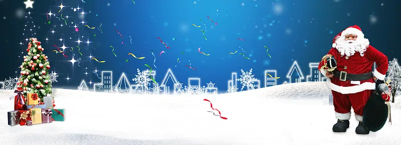 冬季圣诞梦幻背景banner
