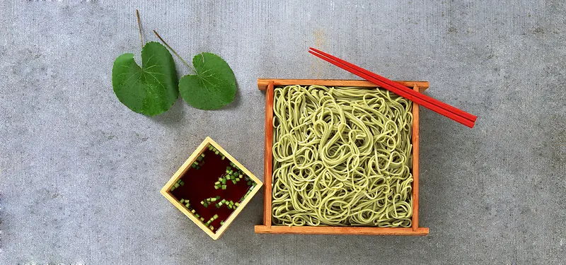 日系抹茶面食背景