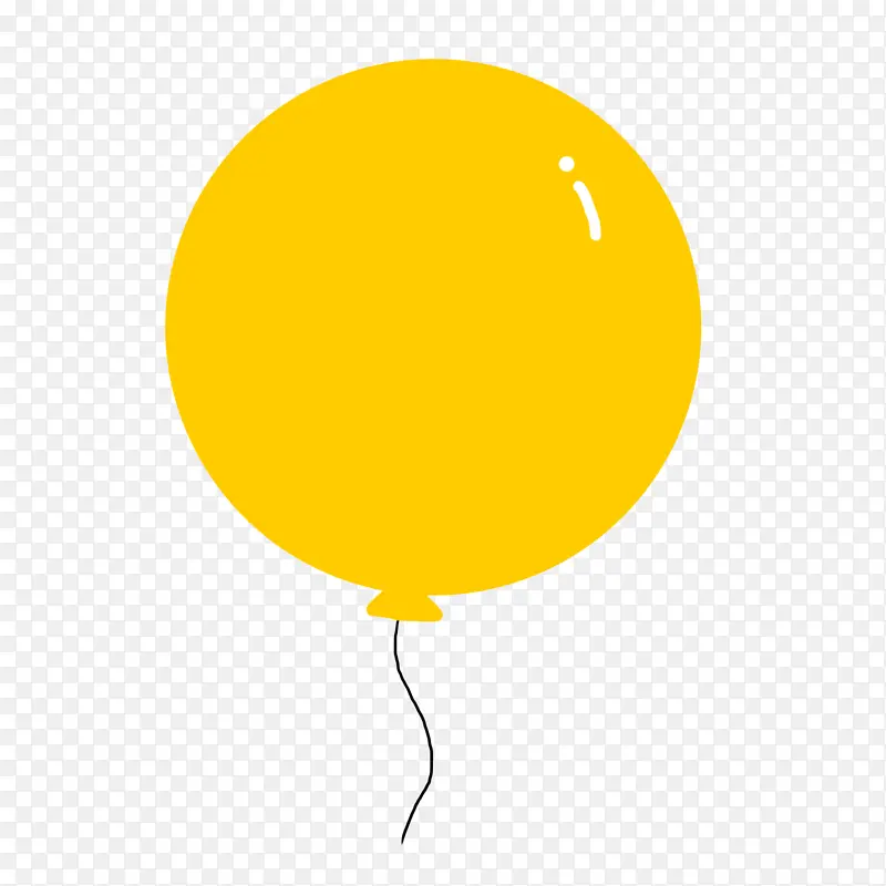 黄色气球气泡卡通素材