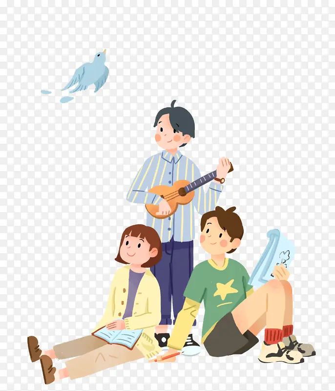 学习的青年人装饰画