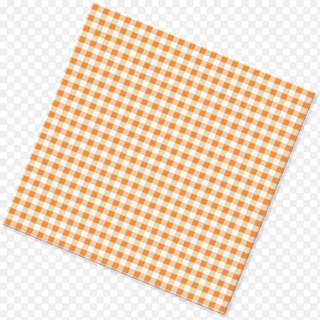 橙色格子桌布