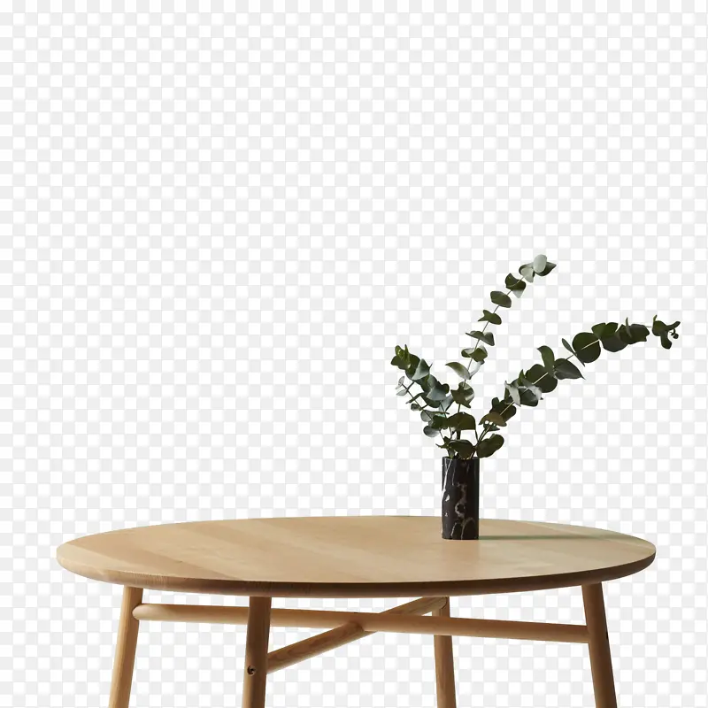 木头圆形桌子