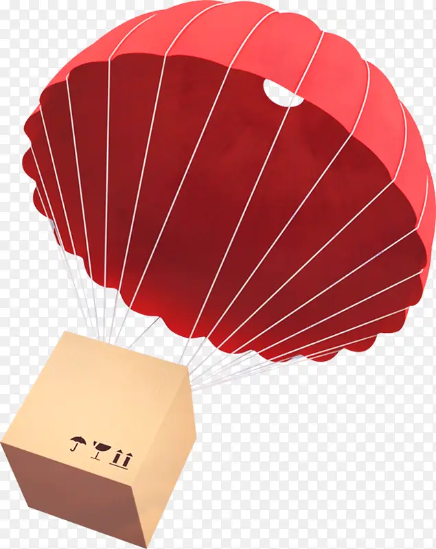 降落伞 热气球 礼物装饰元素