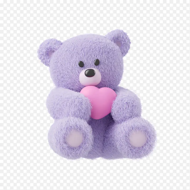 紫色玩偶熊哦