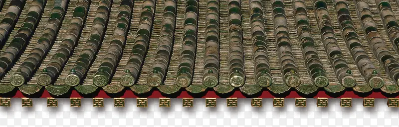 中国风古建筑屋檐琉璃瓦