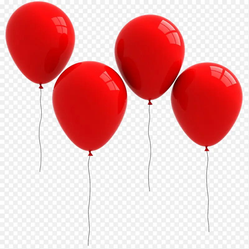 红气球PNG素材