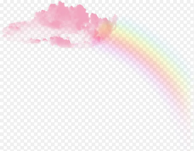 粉色云和彩虹