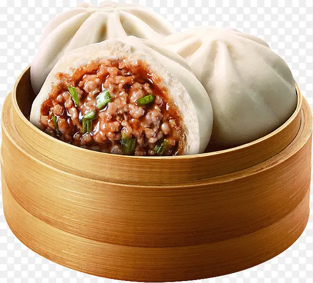 大蒸笼里的肉包子