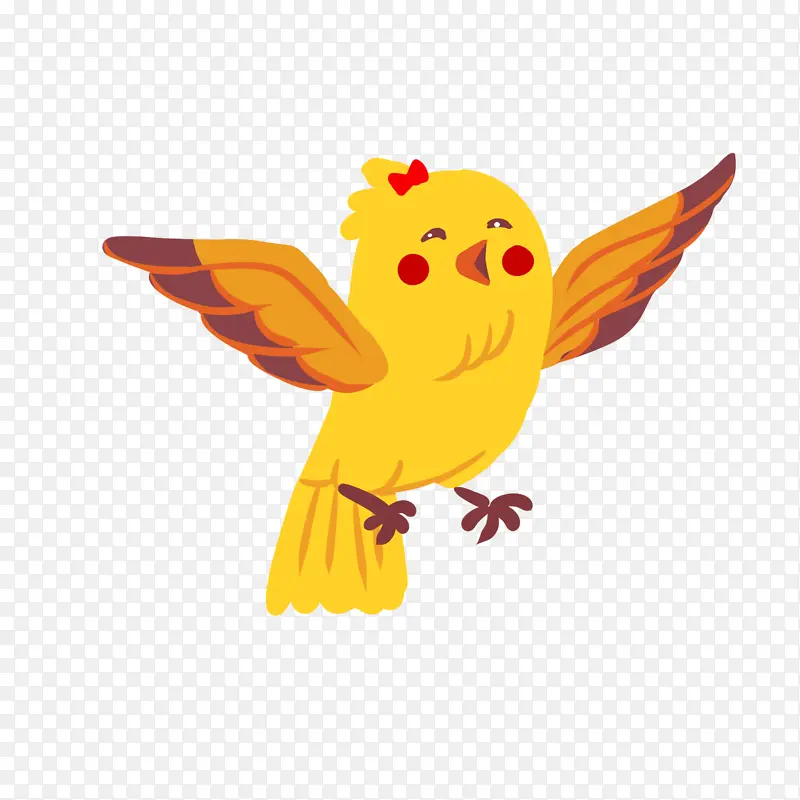 飞翔的黄色小鸟图