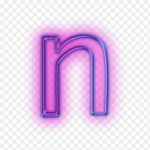 蓝紫色效果字母n