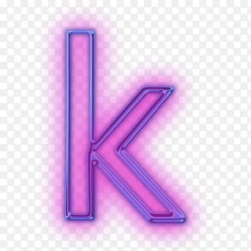 蓝紫色效果字母k