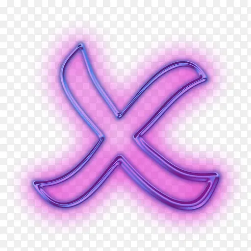 蓝紫色效果字母x