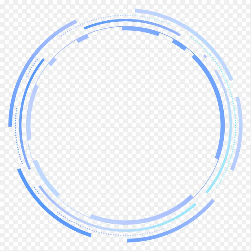 圆形科技感蓝色边框