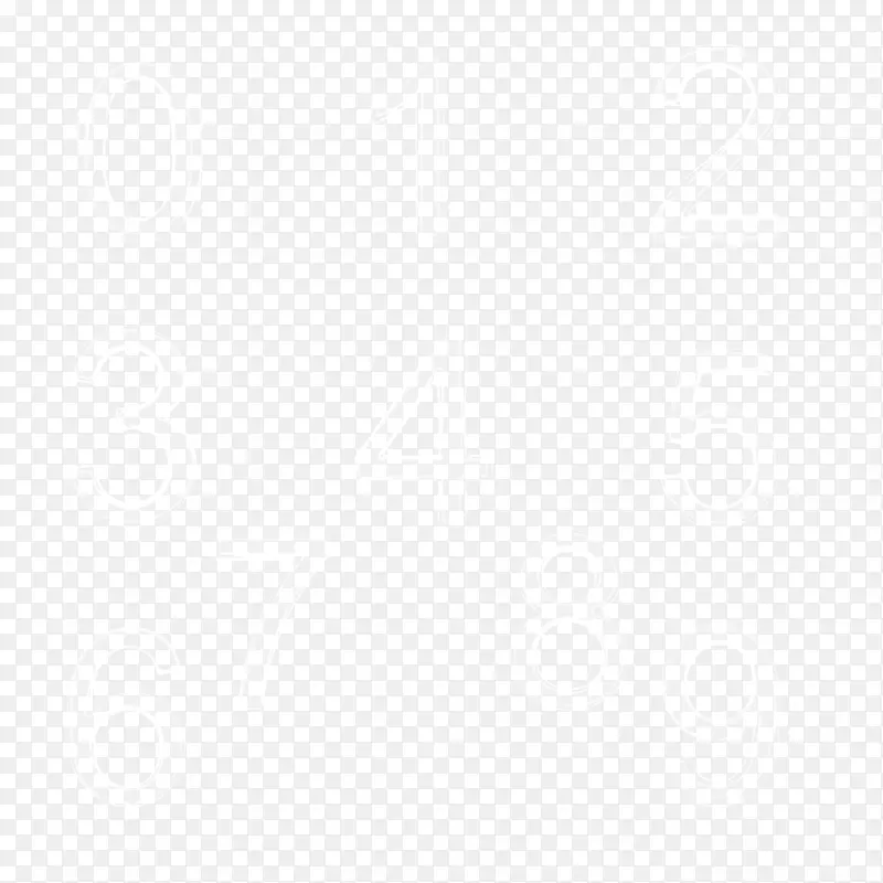透明水素材 水文字 透明数字