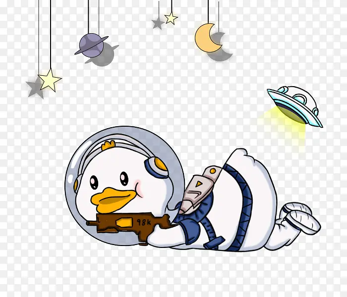 可爱冒险太空鸭