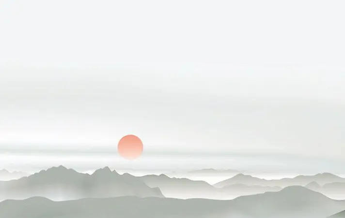 太阳  水墨   中国风 底色