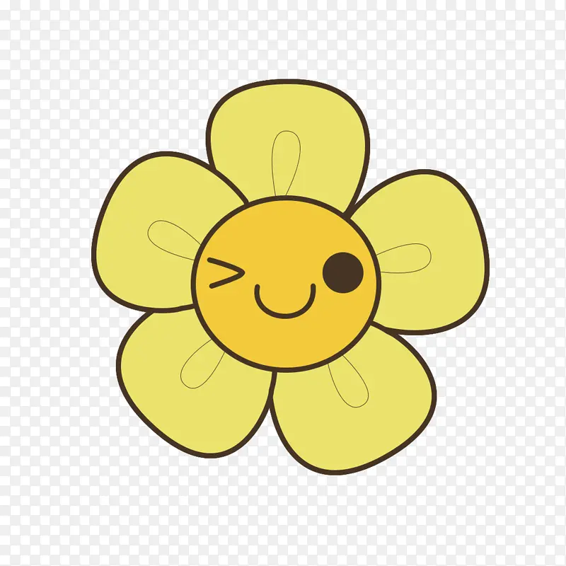 笑脸黄色太阳花