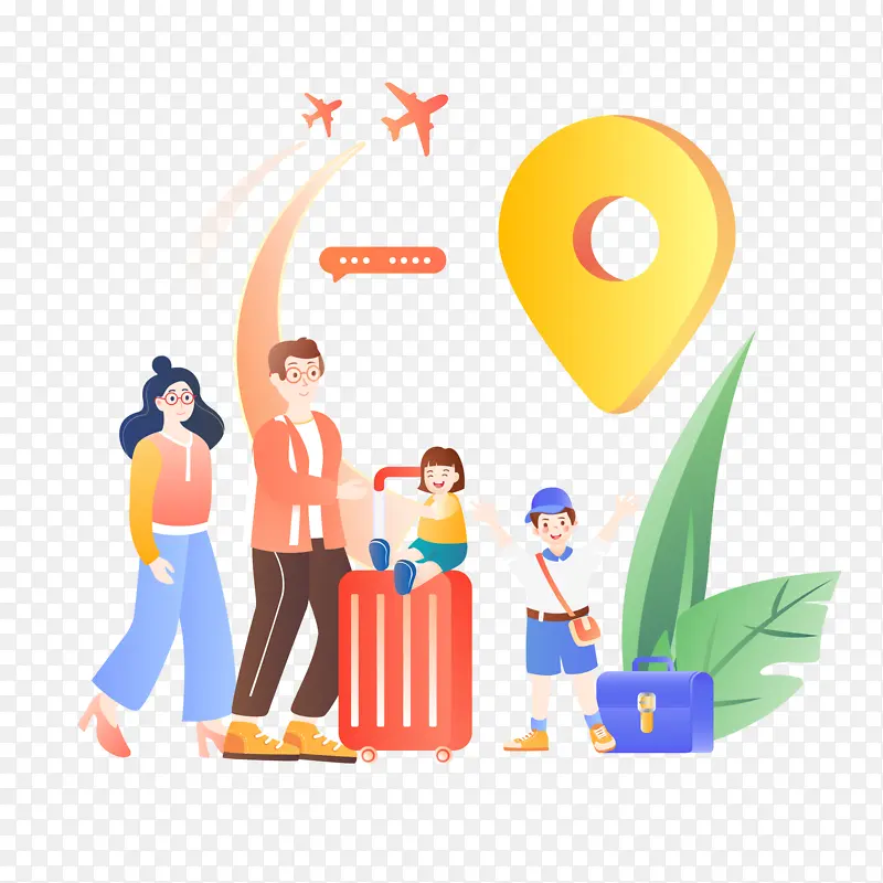 家庭旅游设计春游度假PNG图片素材下载_图片编号qrggegaa-免抠素材网