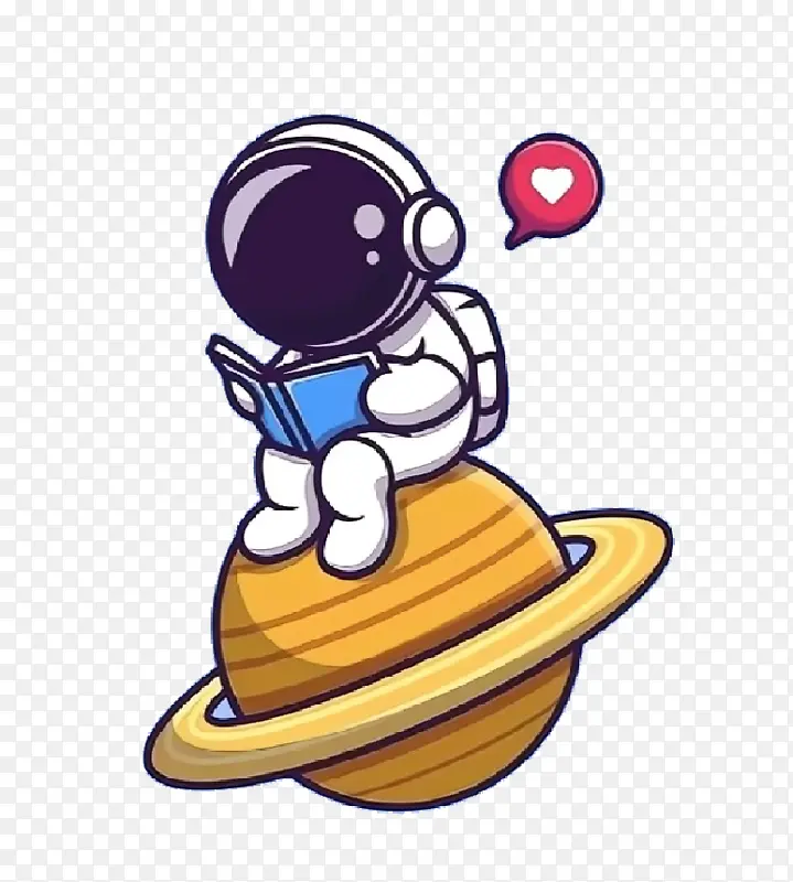 坐在星球上的宇航员
