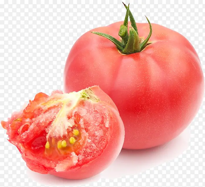 新鲜美味的西红柿特写镜头