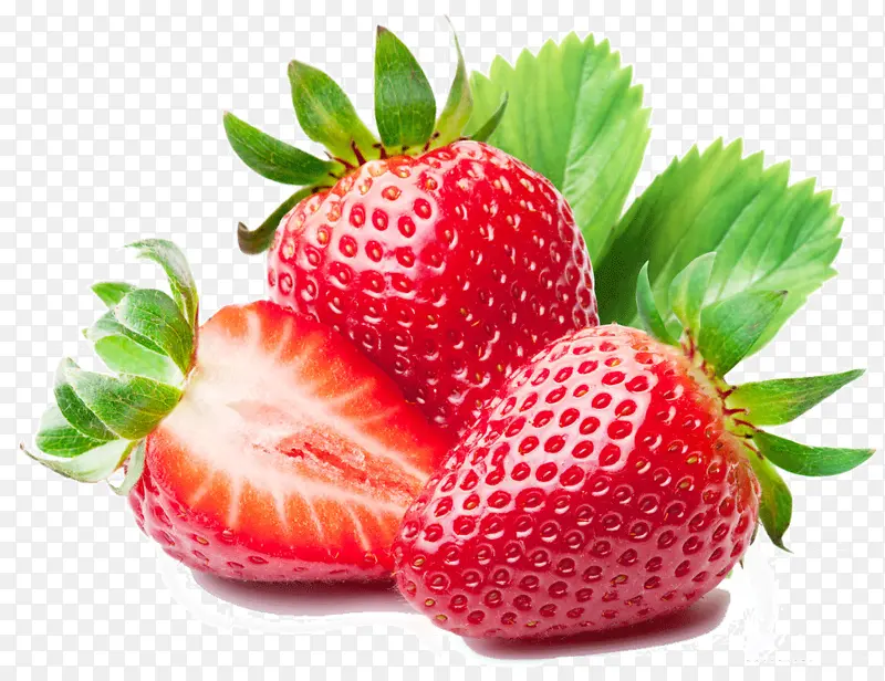 新鲜红彤彤草莓水果