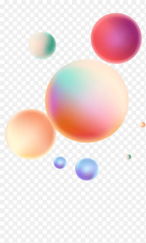 彩色气泡，气泡装饰，气泡修饰，彩色圆形