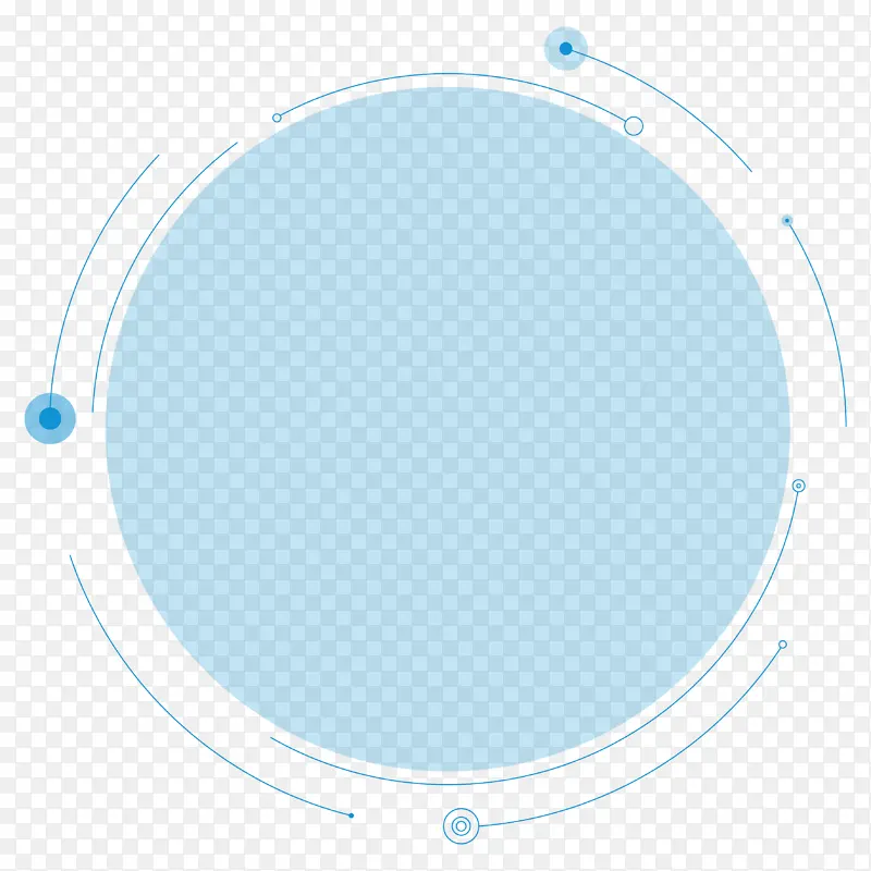 蓝色科技风半透明圆环