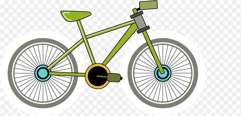 矢量卡通绘制自行车
