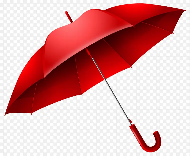 漂亮的红色手绘雨伞
