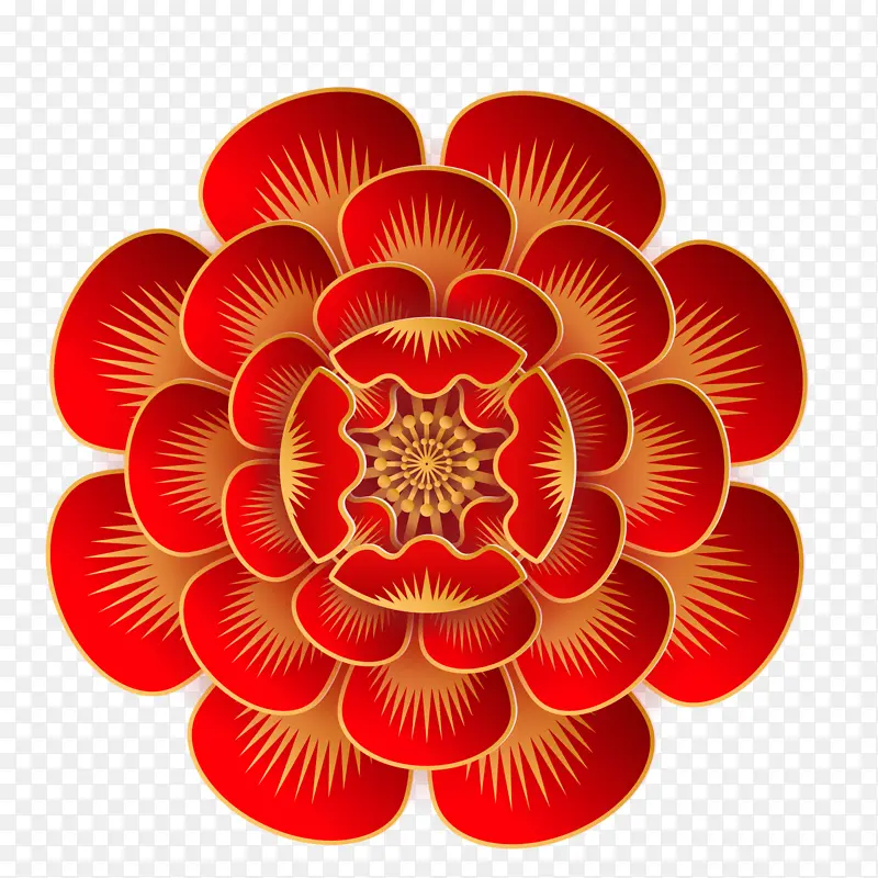 中式的大红花