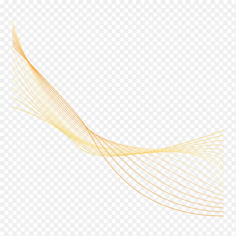 金色漂浮线条装饰