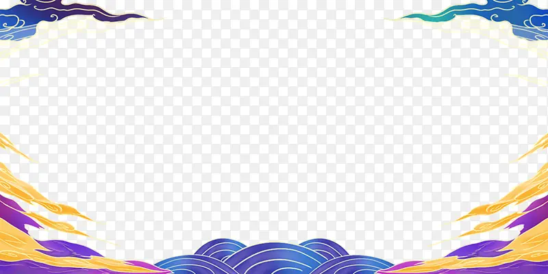 国风彩色祥云