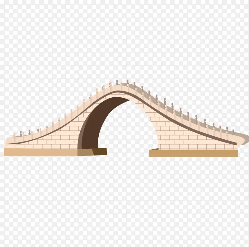 简约褐色木桥装饰元素